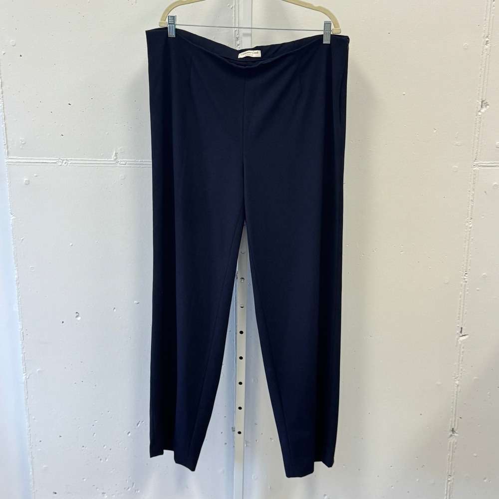 Coldwater Creek Classic Fit Navy Blue Dress Pants Trousers Size 18 Stretch
